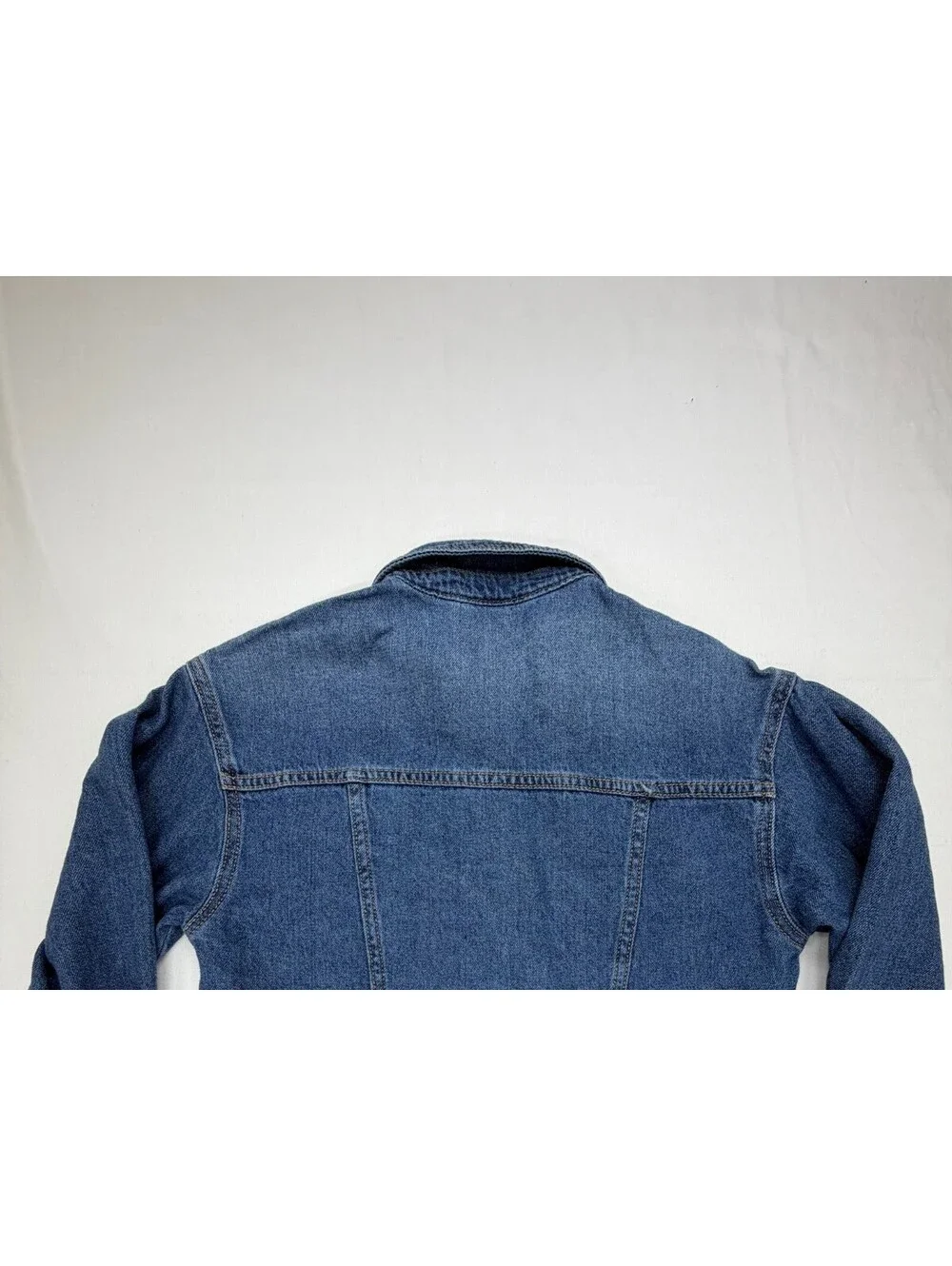 Wonder Nation Girl's Jacket Denim Pocket Collared Solid Button Size L Blue NWOT